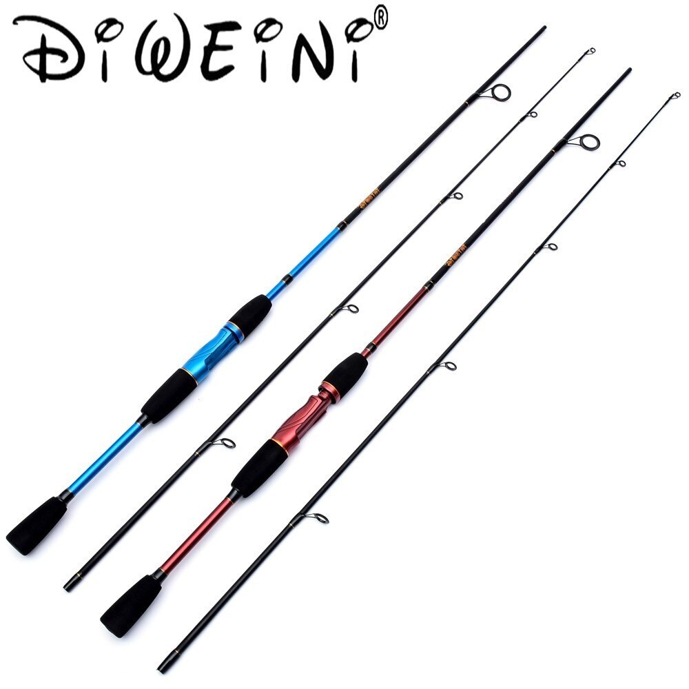 2 sek 7 "M moc węgiel wabik wędka spinning 1.68m / 1.8 M spinning wędka 4 kolory przenośny spinning pręt odlewniczy