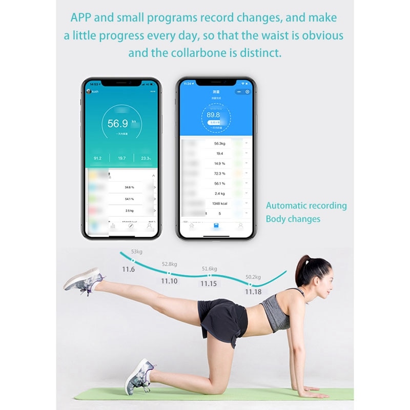 Bodyfat Smart Digitale Weegschaal 20 Body Analyzer Met Smartphone App Bluetooth