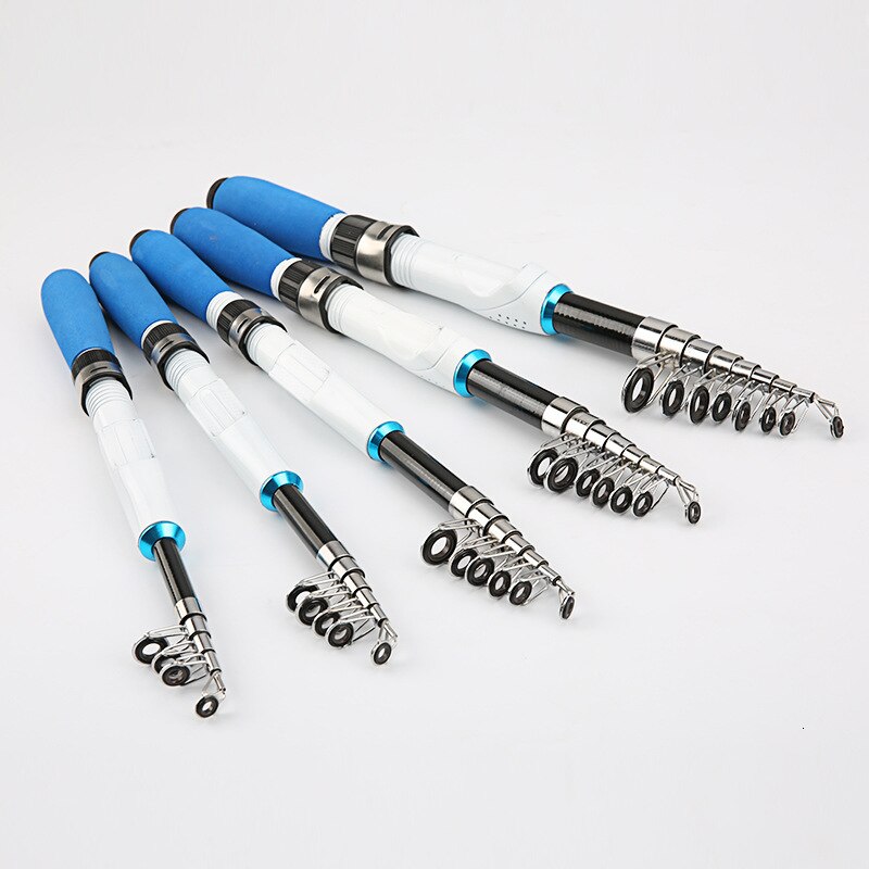 Short Telescopic Fishing Rod Mini Spinning Peche En Mer Vara De Pesca Vara Telescopica Spin Olta Ultra Light Rod Pesca Mar: White / 1.2m