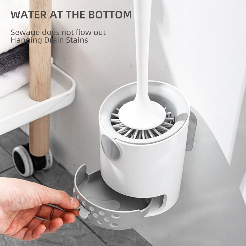 Cmxio Wc Borstel Siliconen Wc Cleaner Geen Dode Wall-Mount Of Staande Reinigingsborstel Kloof Schoonmaken Badkamer accessoires