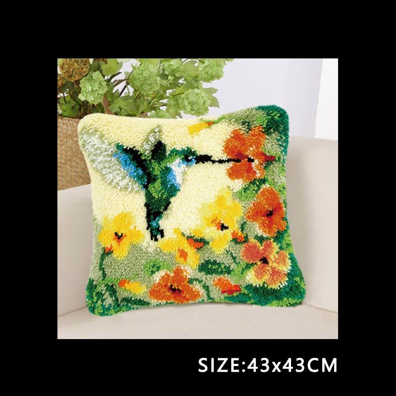 Coussin à crochet, coussin à crochet, coussin à crochet, coussin en mousse pour travaux d'aiguille, taie d'oreiller à crochet, broderie, bricolage, point de croix , 37/43/50 cm: Ti-abz 202