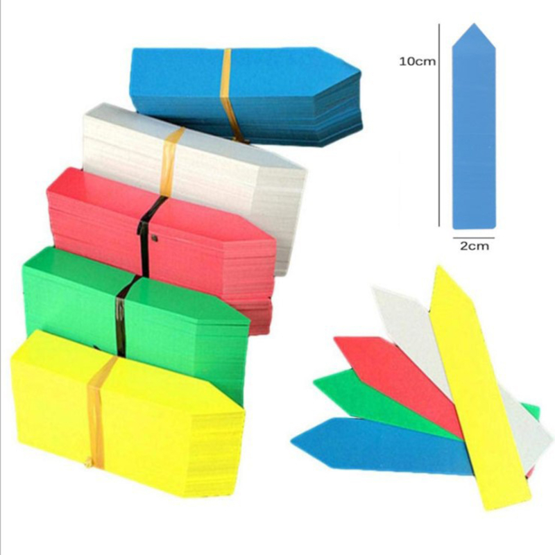 100/20 Pcs Gardening Plant Label Waterproof Plant Markers Plastic Insert Ground Card T shaped Plant Sign