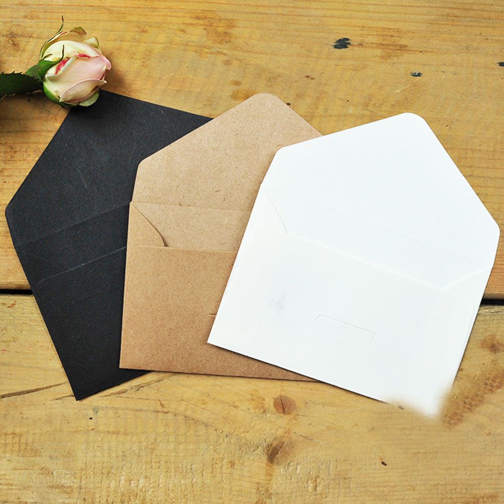 20 stks/partij Zwart Wit Ambachtelijke Papier Enveloppen Vintage Europese Stijl Envelop Voor Kaart Scrapbooking Studenten Levert