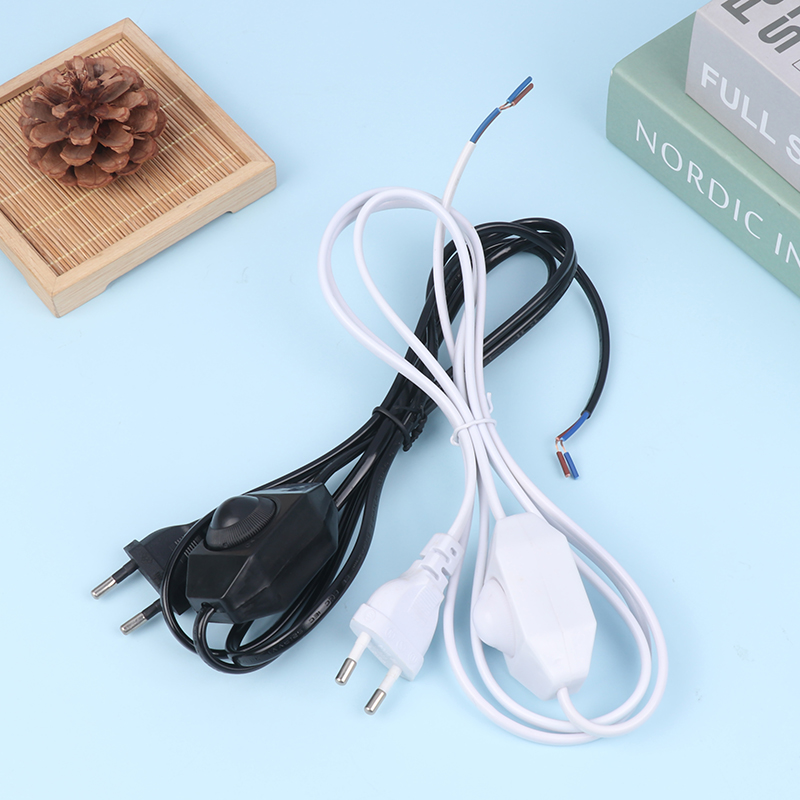 1.8M Verlengsnoer Met Dimmer Eu Stekker Bediening Schakelaar Stroomkabel Eu Stekker Voor Tafellamp 220V Elektriciteitsdraad