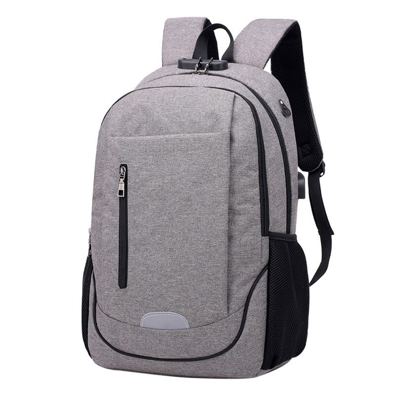 Puimentiui mochila para hombre, mochila para ordenador portátil, mochila de viaje, mochila de gran capacidad para negocios, bolsas de colegio con carga USB: Dark Gray C