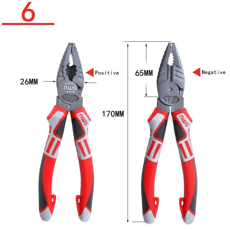 Eksentrisk avbitertang manuelt verktøy håndlagde verktøy multiverktøy elektriker klemme hånd multiverktøy krymping: Svart