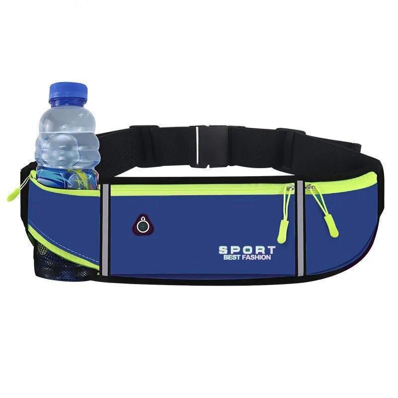 Buylor Sport Taille Verpakking Vrouwen Mannen Running Belt Heuptas Waterdicht Fanny Pack Portemonnee Mannen Pouch Riem Draagbare Telefoon Houder gym: dark blue 1