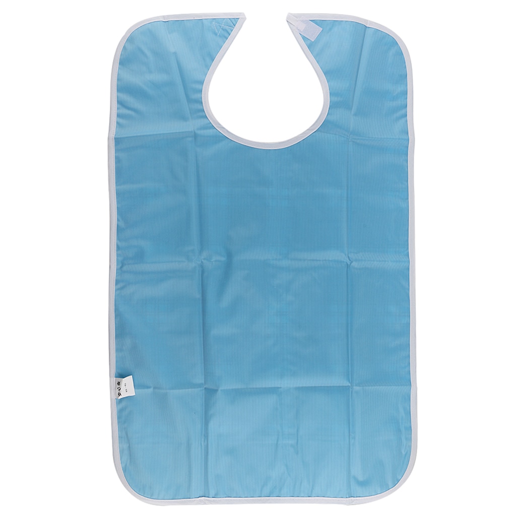 Bavoir étanche pour adulte et personne âgée, 2 pièces, résistant aux fuites, protection en tissu pendant les repas, tablier imperméable, bleu, kaki