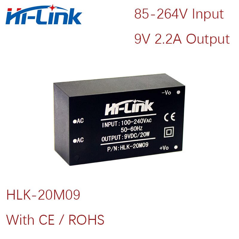 Hola-Link 220V/110V a 5V/9V/12V/15V 20W paso transformador de potencia AC DC convertidor: 20M09