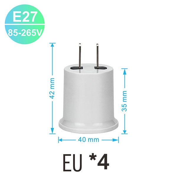 Lamp holder Lamp Base Socket Lamp Holder EU US Plug E27 85-265V Adapter Independent Flexible Extension Switch DIY For Pendant La: E27-EU 4pcs
