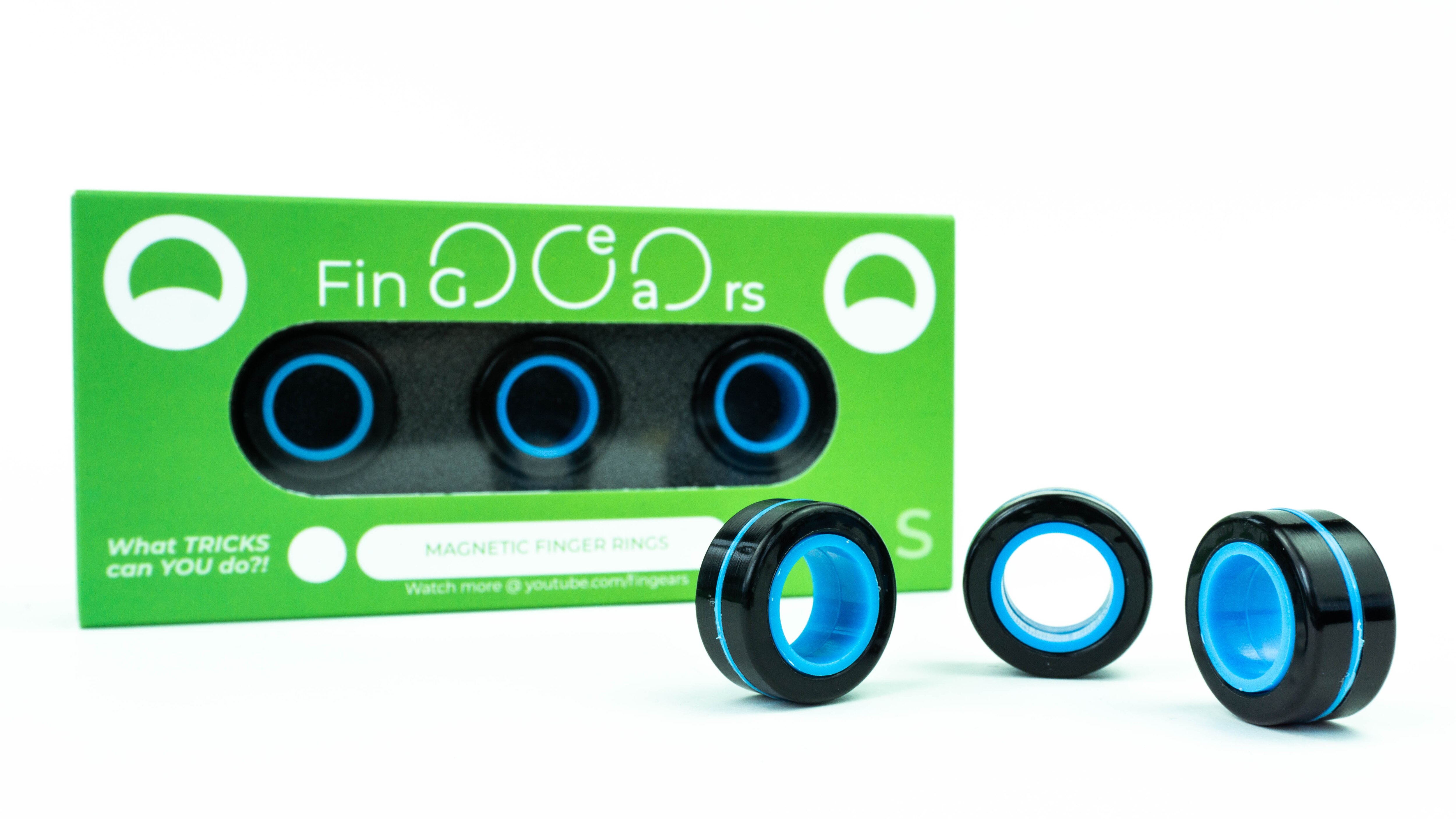 ORIGINALES Fingears Magnetic Finger Ring Talla S: Black/Blue