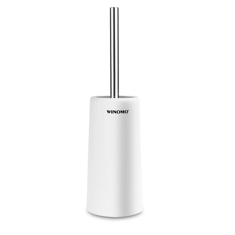 Winomo Rvs Toiletborstel En Houder Reinigingsborstel Staande Schoonmaak Tool Voor Badkamer Opslag Accessoires