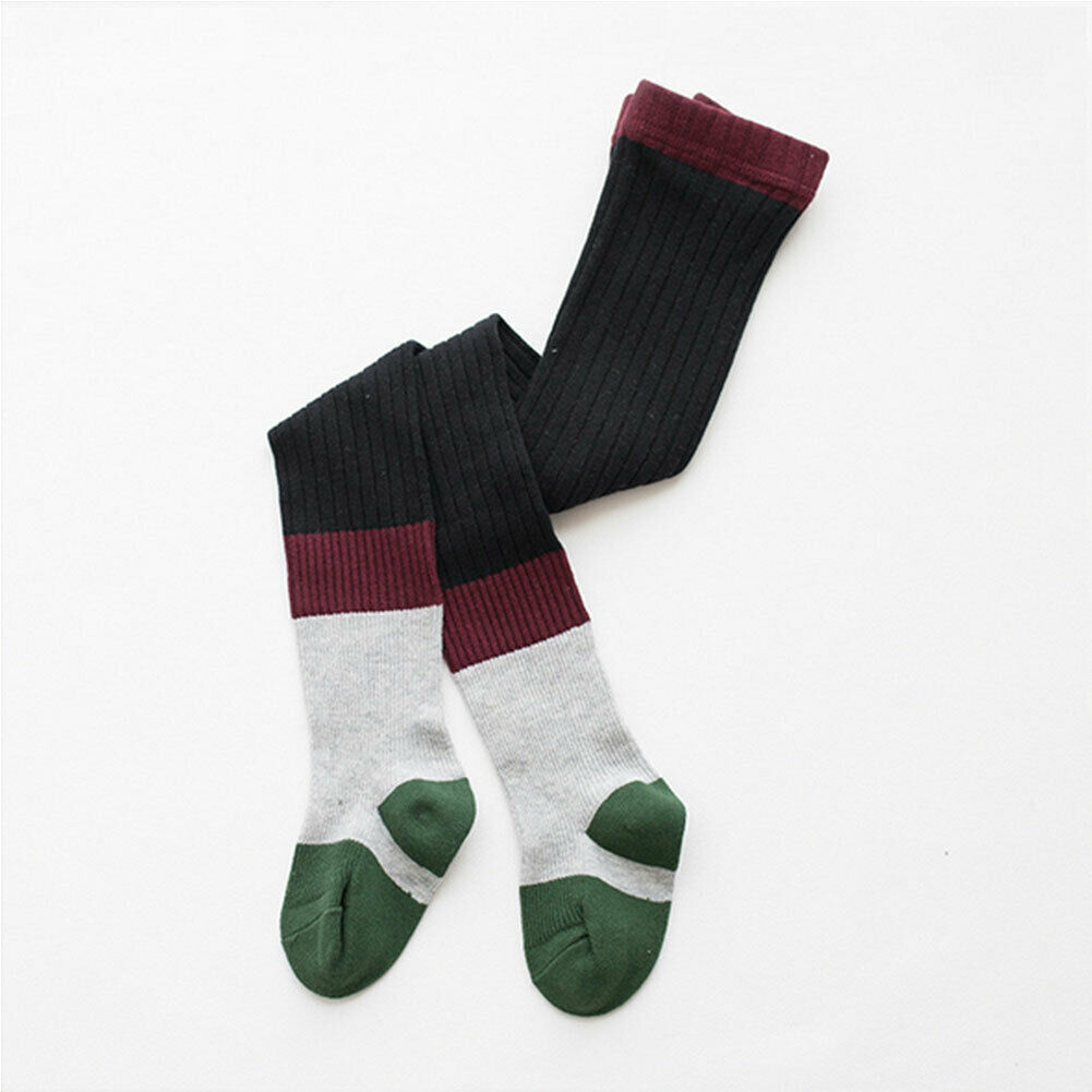 Peuter Baby Girl Kid Stijl Knie Hoge Base Kleur Gestreepte Herfst Sok: b / S
