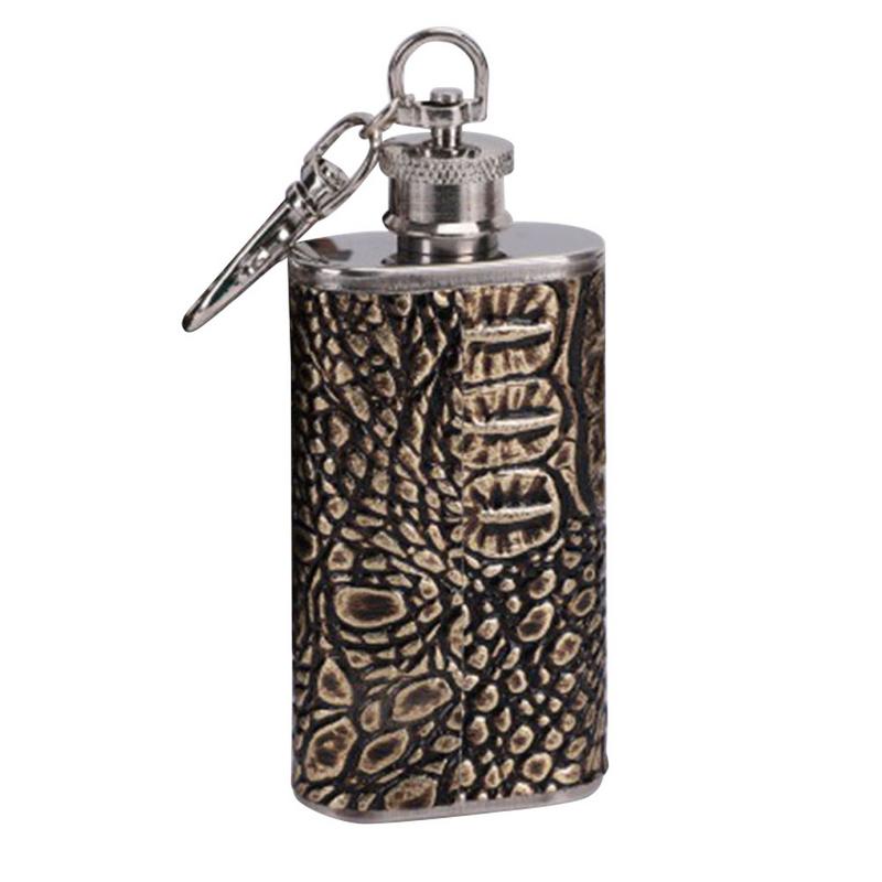 1/2 unzen Whiskey Flasche Flachmann Reise Alkohol Flasche Whiskey Tasche Mini Wein Flasche Flachmann Hängen Metall alkohol Flaschen: Stil drei 2oz