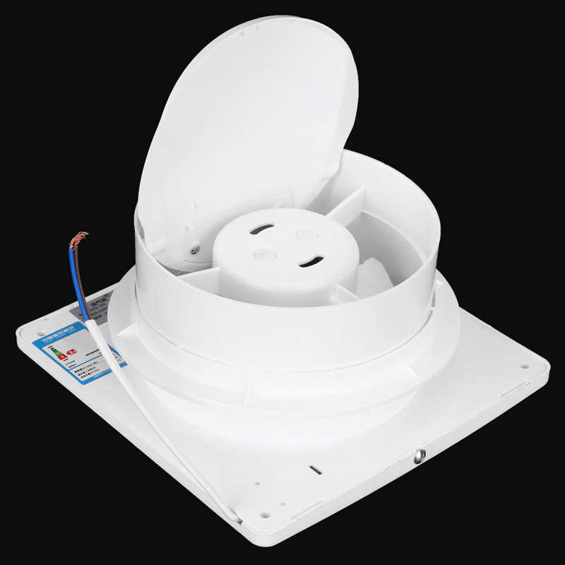 Ventilateur mural à 7 pales avec clapet anti-retour, 220V, pour cuisine et salle de bain