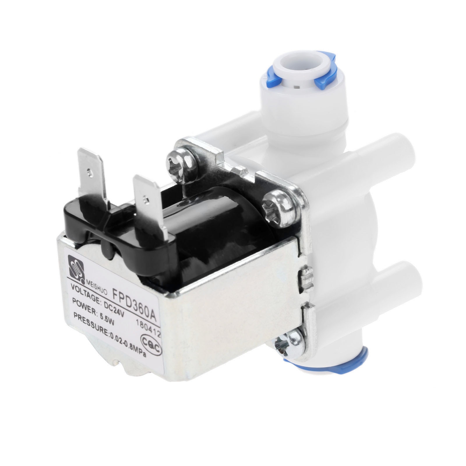 1Pc Electric Water Valve 24V DC Water Solenoid Valve 1/4" Hose Connector for RO Reverse Osmosis System Water Purifier Controller