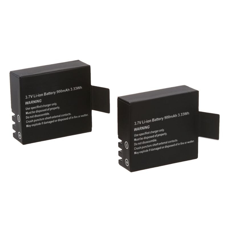 2x900mAh bijgewerkt Li-Ion batterij voor SJCAM SJ4000 SJ6000 SJ5000 wifi SJ5000 +