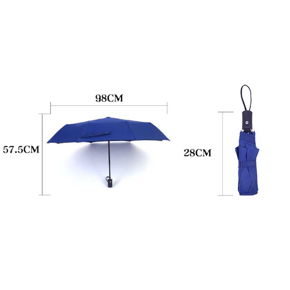 Folding Umbrella Rain Anti-UV Waterproof Automatic Open Close Portable 3 Fold For Travel XR