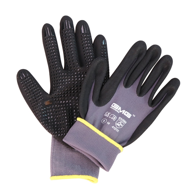 Radians RWG13S Arbeitshandschuhe – Nylon/Spandex Mit Nitril-Schaum, EN 388 Zertifiziert, Wasserabweisend