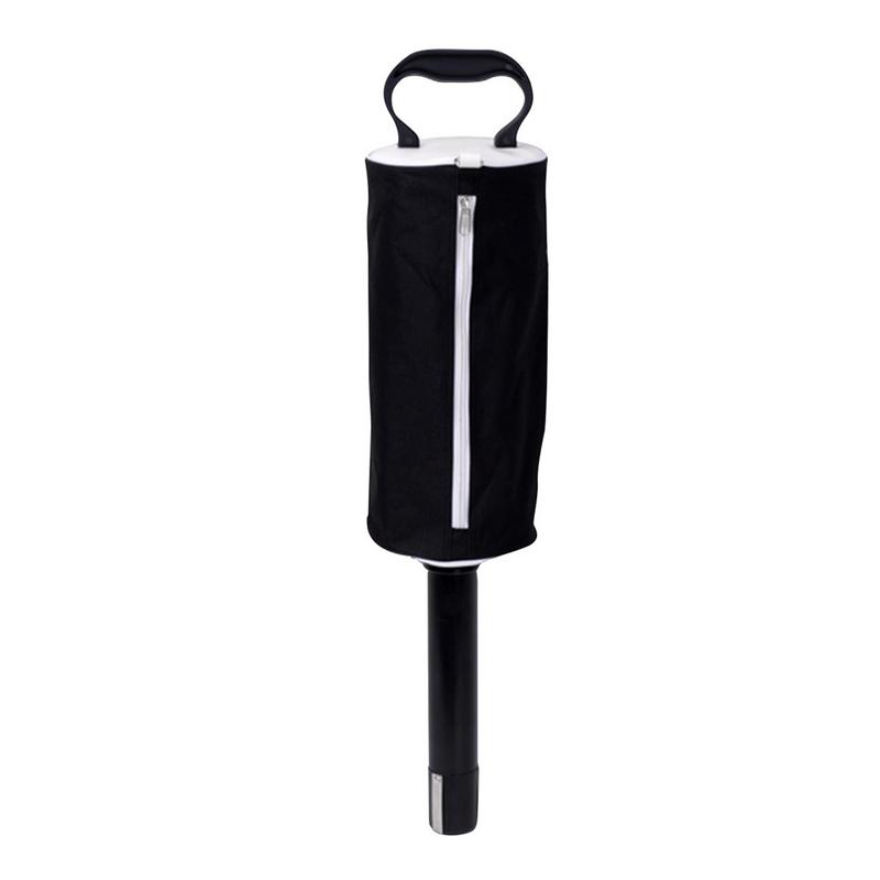 Golf ball pick up Black Zipper Retriever Shag Bag Grandado