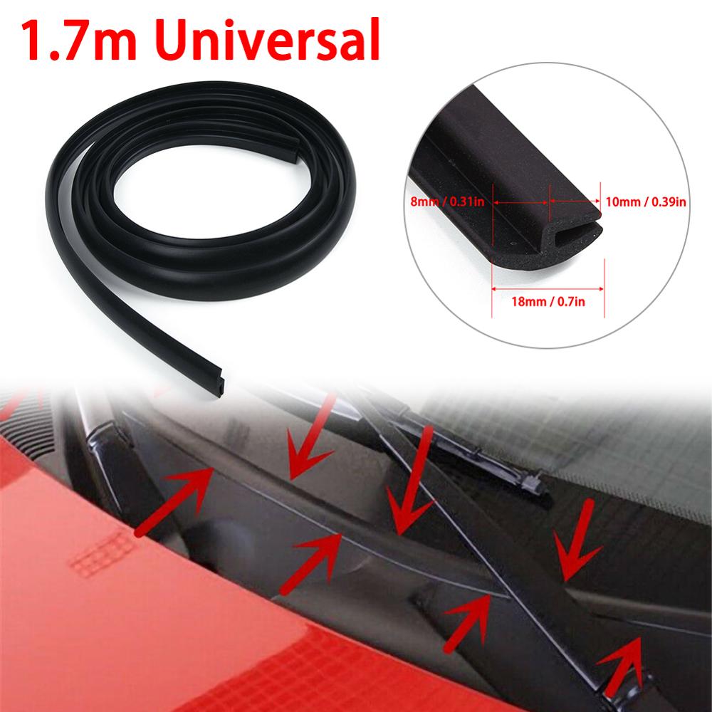 Protective Rubber Gasket Strip Under Windshield Wiper Panel Decor