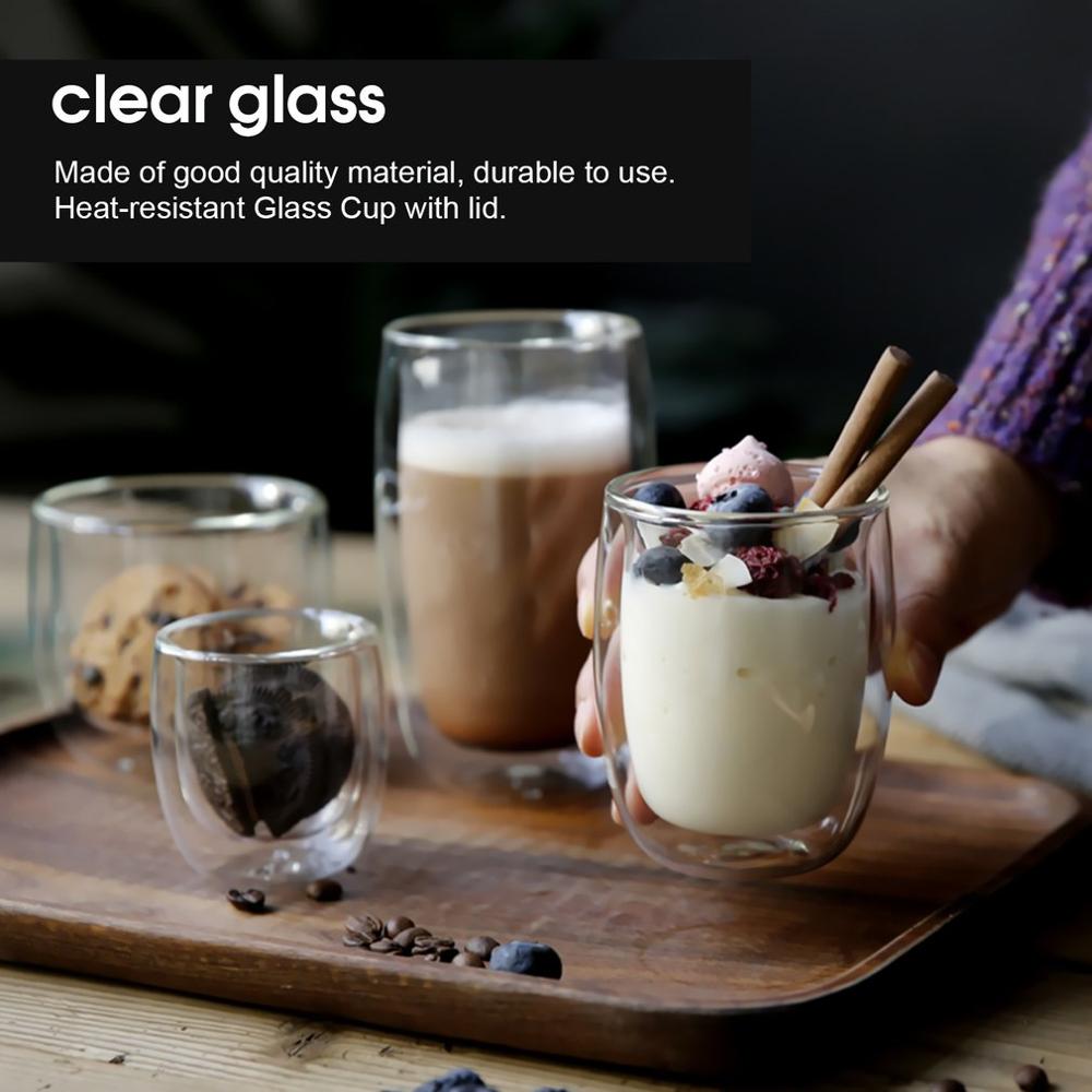 Cute Bear Double-layer Coffee Mug Double Glass Cup Carton Animal Milk Glass Lady Cute Christmas