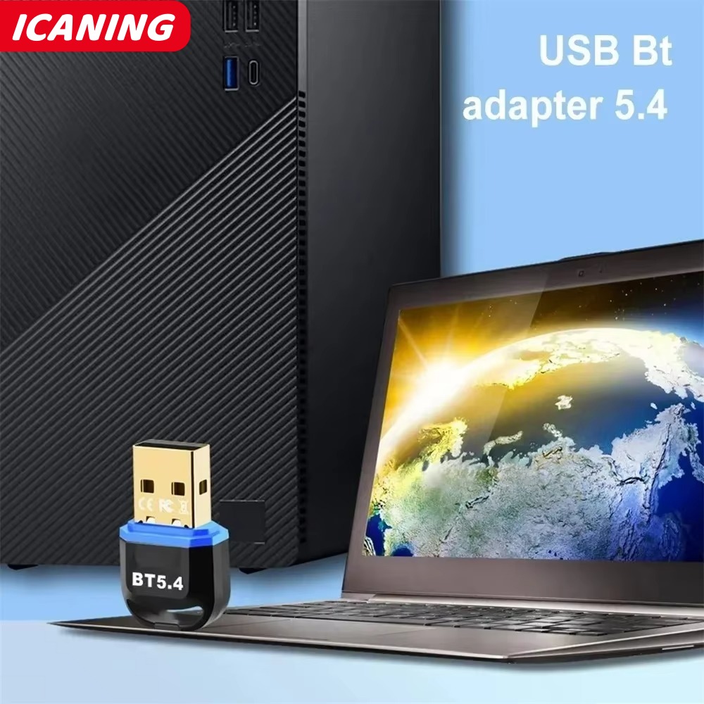 Bluetooth 5.4 Adapter for PC USB Dongle Bluetooth Receiver for Speaker Wireless Mouse Keyboard Audio Transmitter