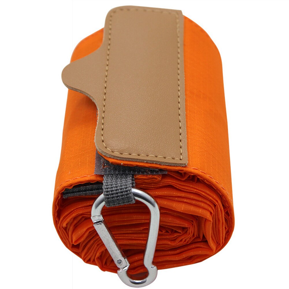 Winkelen Waterdichte Wasbare Boodschappentas Thuis Draagbare Organizer Herbruikbare Effen Polyester Opvouwbare Pouch Reizen Grote Capaciteit: Oranje