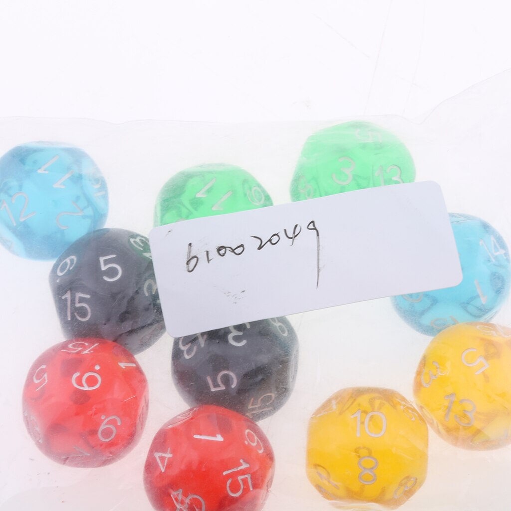 10 pieces Translucent D16 Dice for Table Games Dice