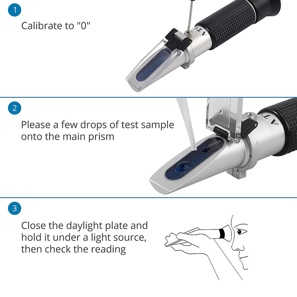 4 in 1 Hand Held Refractometer Vehicle Urea Tester Antifreeze Refractometer 30-35% Adblue Fluid Glycol Battery Concent Measure