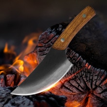 Xyj 5.5 '' smedet håndlavet stål skærekniv med høj kulstofindhold fuld tang slagterben kød kylling køkkenredskaber kinesisk stil