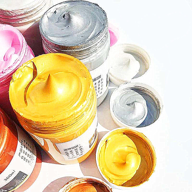 300ml Rose Gold Gold Bronze- metall farbe acryl Pigment DIY schmuck färbung gips Hand-bemalte leinwand schuhe tun nicht verblassen