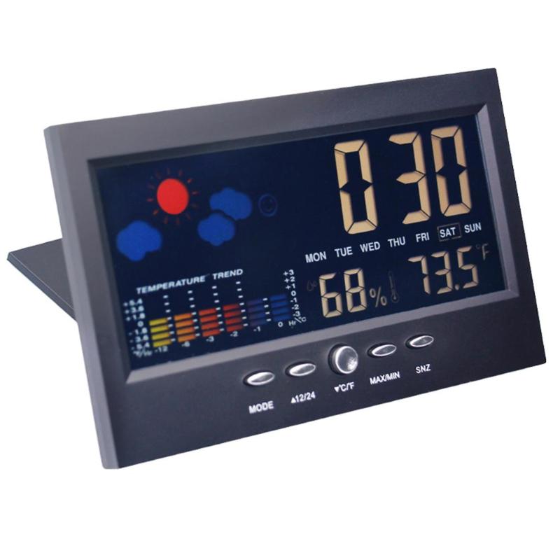 Portable Electronic Digital Mini LCD Screen Temperature Humidity Accurate Monitor with Bracket for Indoor Weather