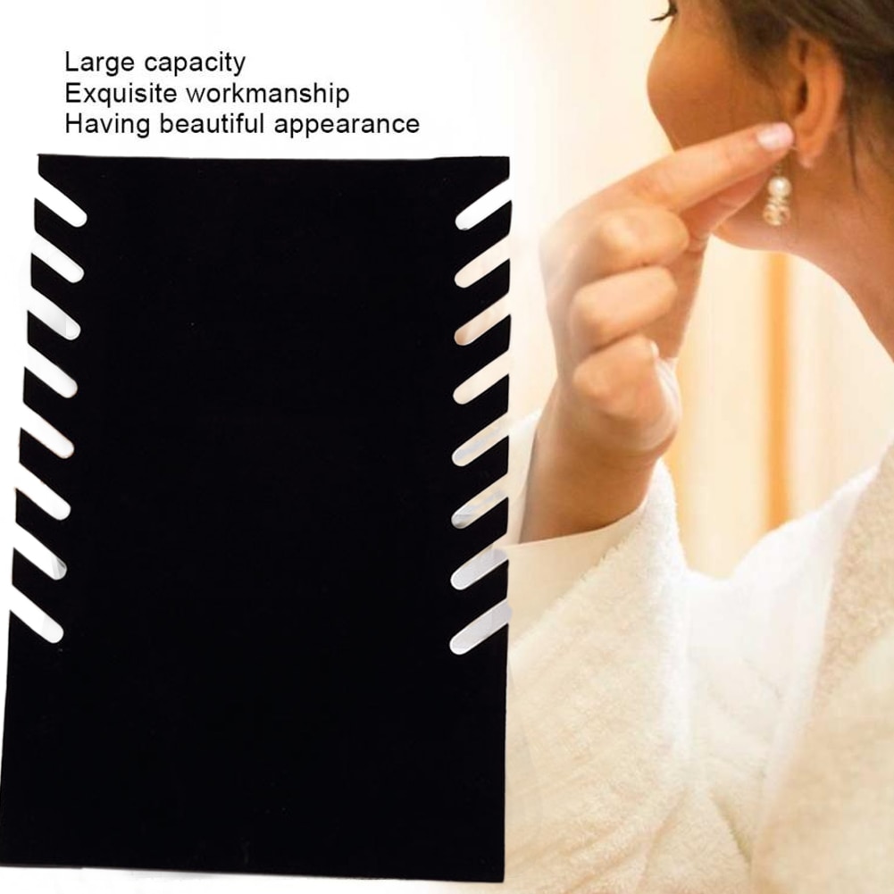 Biżuteria półki ekspozycji uchwyt prostokąt sklepy montowane flokowanie pokładzie akcesoria Organizer robić domu wisiorek stojak naszyjnik bransoletka