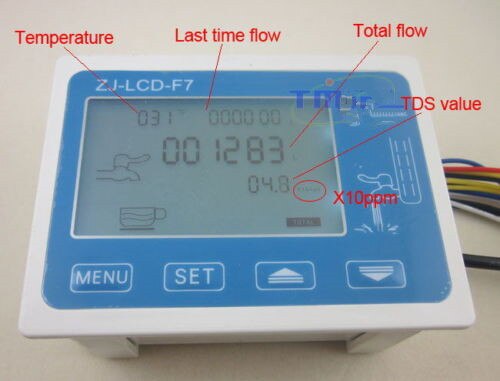 ZJ-LCD-F7 Flow Sensor Meter Digital Display Filter Controller LCD for RO Water Machine Filter