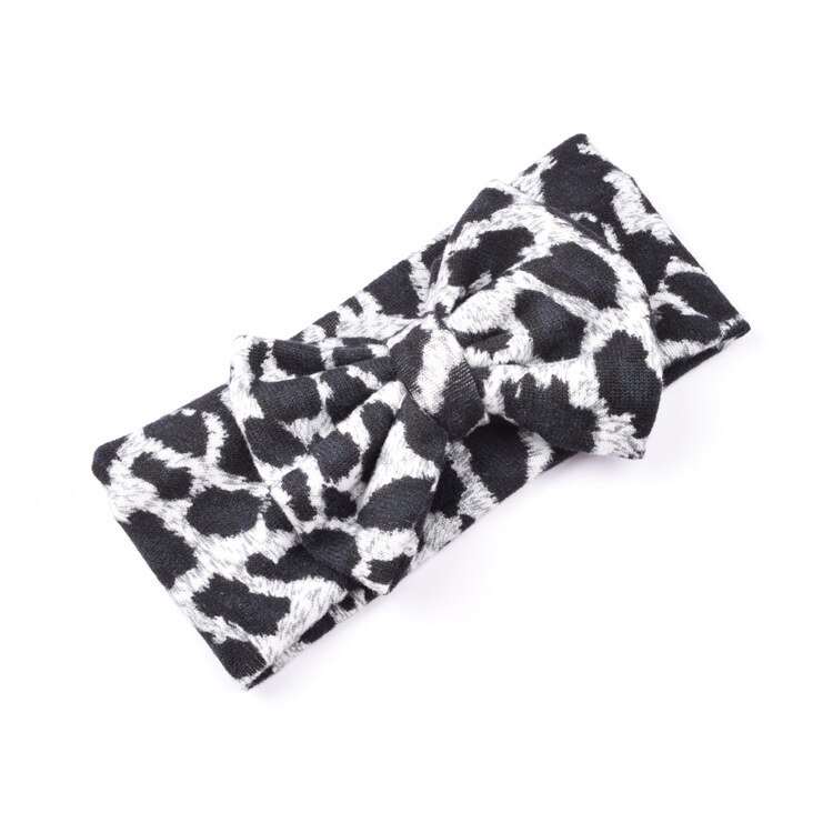 Bandeaux classiques pour filles bandeau pour enfants bébé léopard bandeau pour cheveux nœud extensible accessoires pour cheveux bébés enfants bandeaux: Black