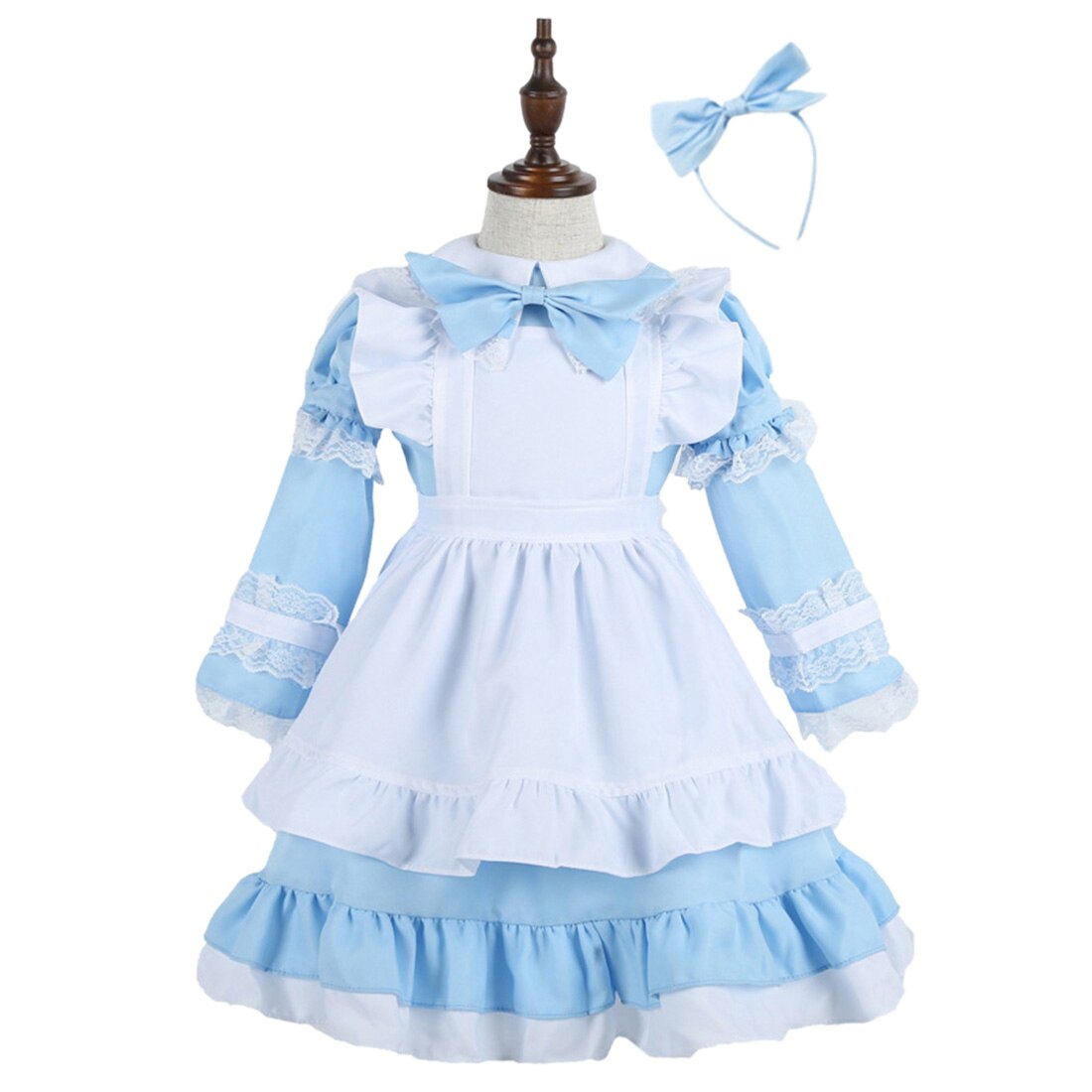 Bambini Giochi Di Imitazione Domestica di Cosplay del Vestito Staccabile A Manica Lunga del Vestito impostato-cielo Blu S/M/L/XL: blu XL