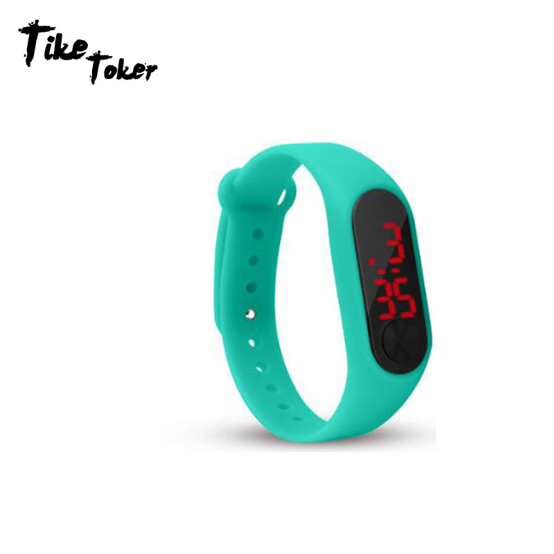 Sport Mannen Vrouwen Digitale Armband Horloges Man Dames Fitness LED Polsband Horloge Jongens Meisjes Casual Elektronische Klok Relogio Saati: Mint Green
