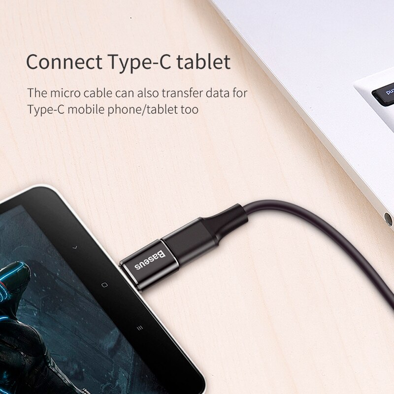 Baseus USB Type-C OTG Adapter USB C Male Naar Micro USB Vrouwelijke Kabel Converters Voor Macbook Voor Samsung huawei USB Naar Type C OTG