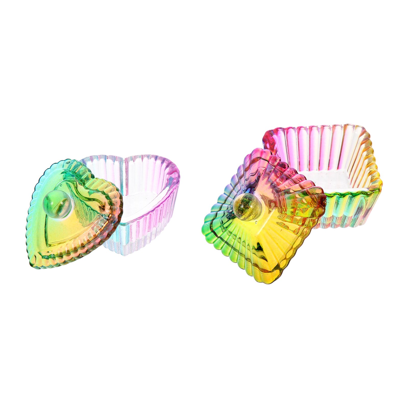 Taza líquida de manicura práctica, vaso con tapa de vidrio para salón de uñas, suministro de manicura, 2 piezas: Colorful 14.2X4.2X3.