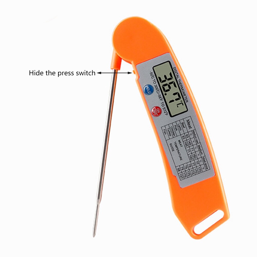 Digital Display Folding Food Thermometer Instant Digital Thermometer Kitchen Barbecue Food Thermometer