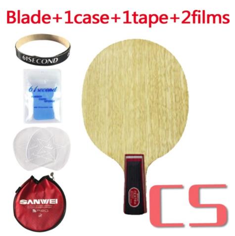 Originele Sanwei Fextra 7 Tafeltennis Blade (7 Ply Hout) Nordic 7 Racket Ping Pong Bat Paddle: CS with YRM case