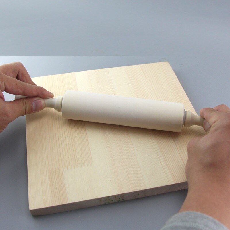Herramienta de arcilla de madera, rodillo de madera sólida rodillo de amasar DIY arte Manual 1 pieza