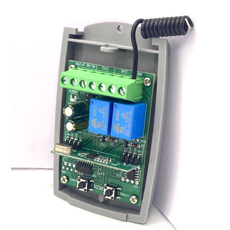 2CH 433mhz/433.92mhz Garage Door Opener Gate Receiver Universal 10A Multi-brand Controller Switch Fixed Rolling Code