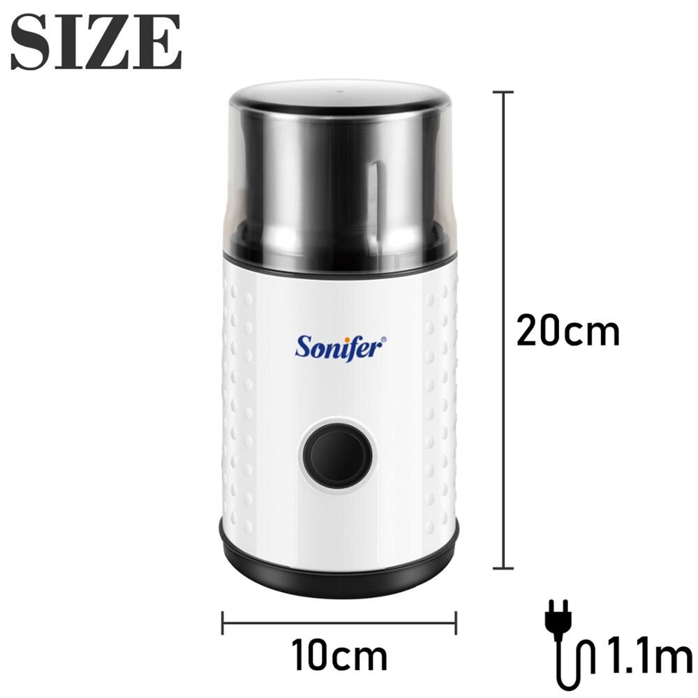 Sonifer-Molinillo Eléctrico de café, molino de granos, hierbas, frutos secos, acero inoxidable, 220V
