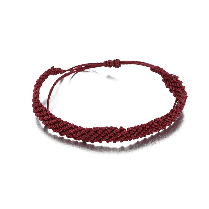 Meetvii voksstreng vævet armbånd til kvinder venskab boho håndlavede smarte pigesmykker: C