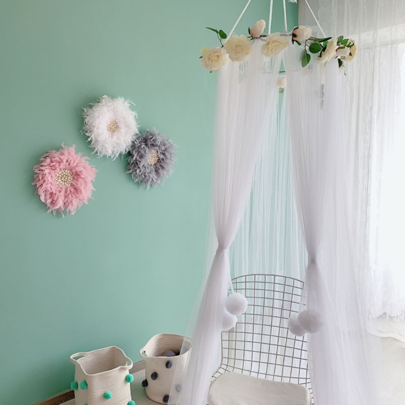 Mosquitera para cama de bebé, ropa de cama redonda para niños, cubierta colgante para cama, cortina, tienda para decoración del hogar