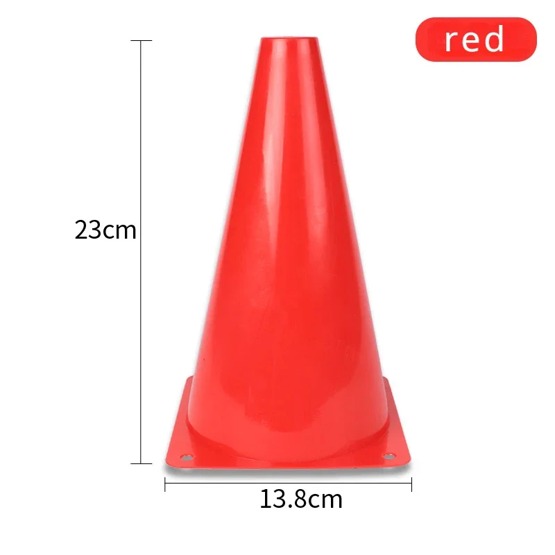 23cm merkkiä ämpäri paksu jalkapallotie tasainen harjoituskartio rulla paalu jalkapallo jalkatyö harjoittelu este merkintä kuppi este merkki: Punainen