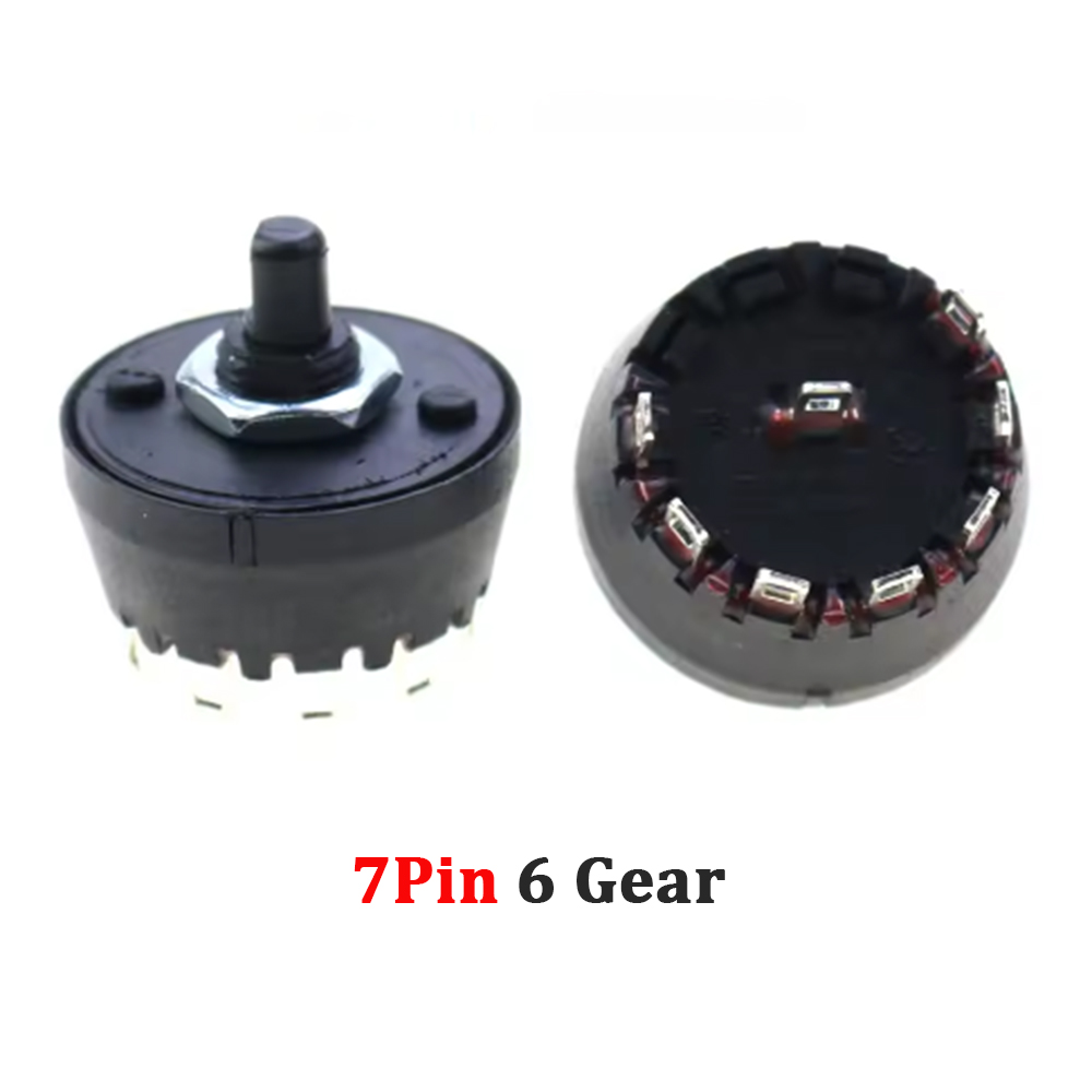 1 piece High Temperature Resistant Rotary Gear Switch 2 3 4 5 6 7 8 10 Pin Band Knob Switch Of Juicer Mixer: GRAY