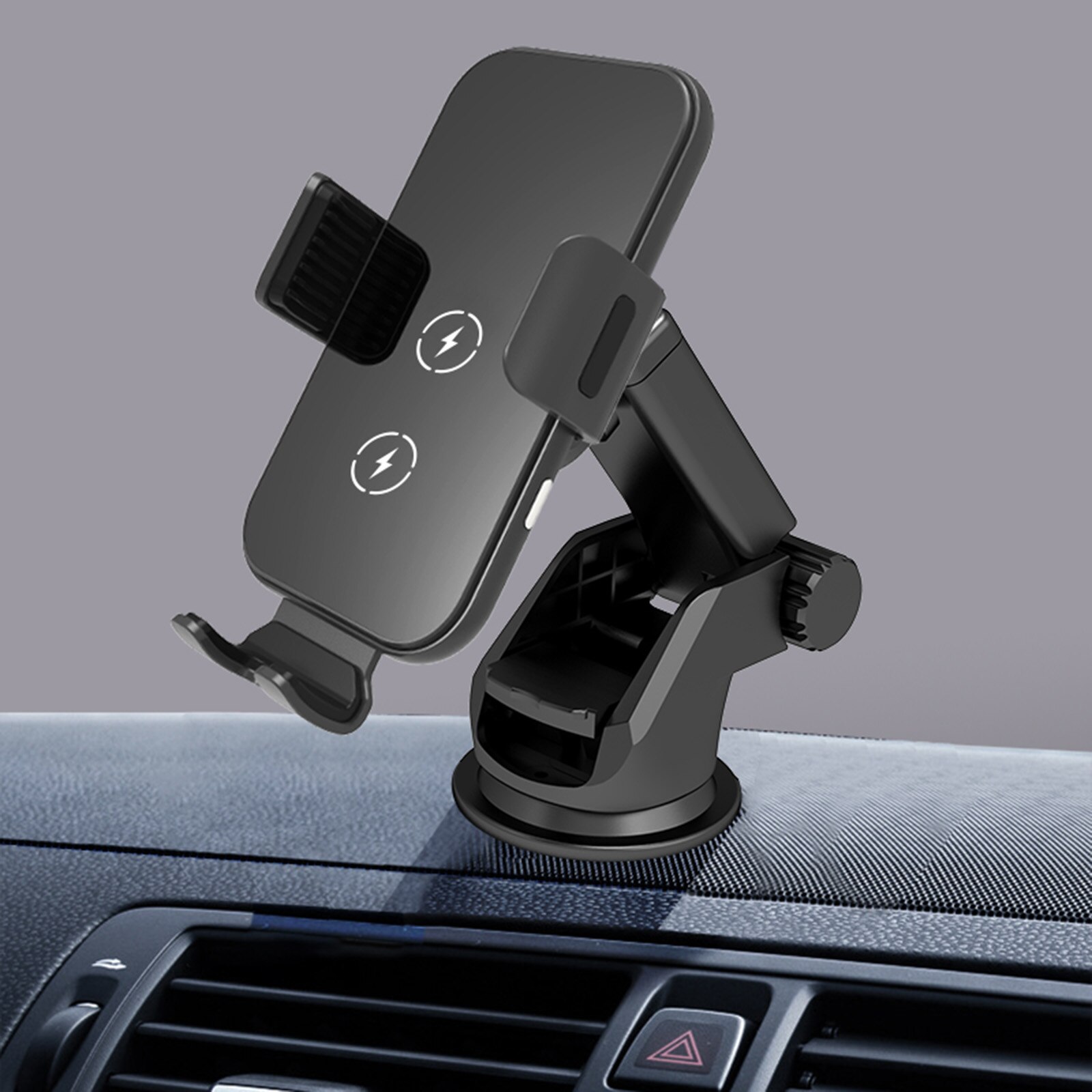 30w qi-autoladegerät mit kabelloser halterung für lüftungsschlitze im auto, kabelloses laden von smartphones, kompatibel mit samsung galaxy s3/ und z flip 3